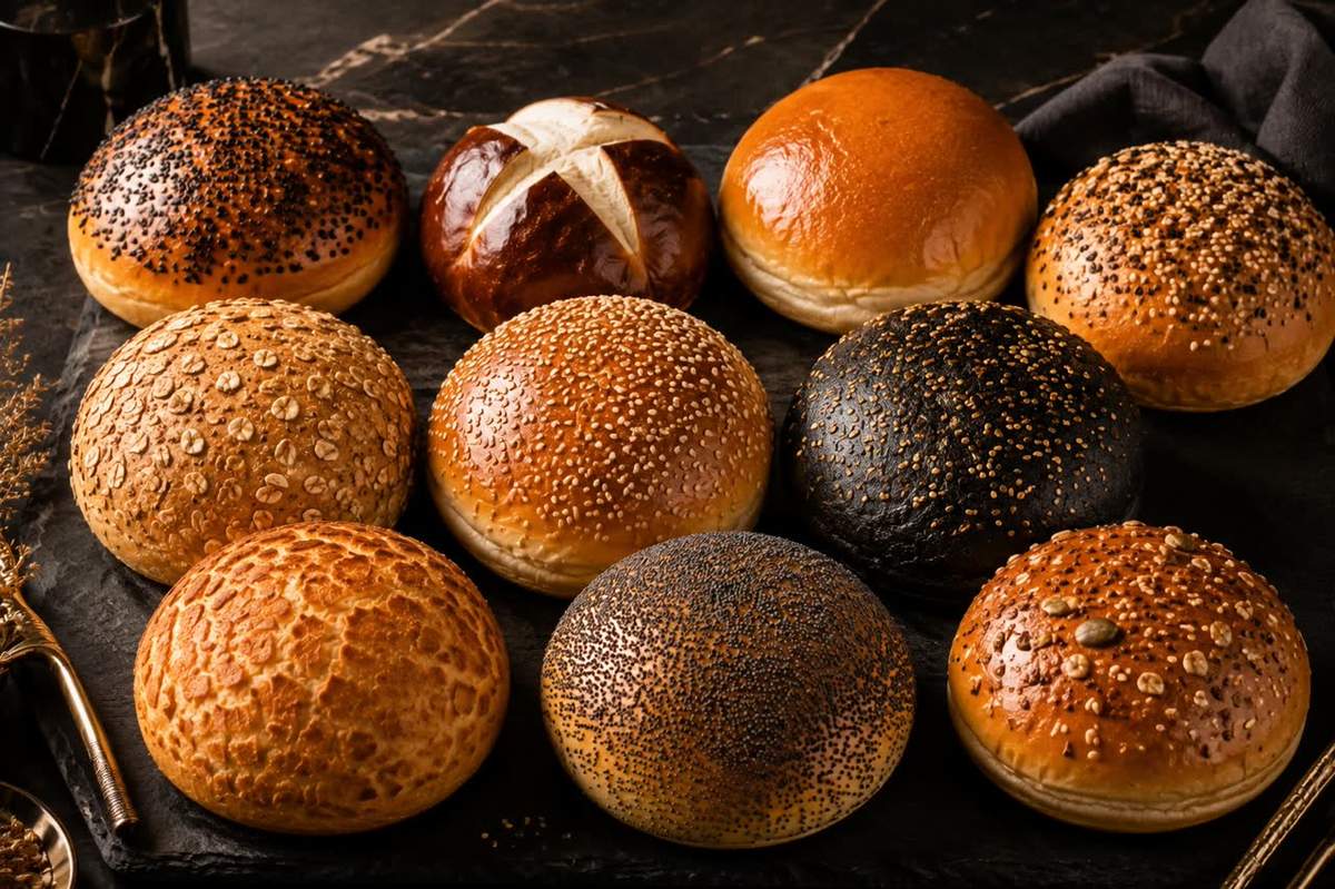 Frische Burger Buns der Bäckerei Veloso