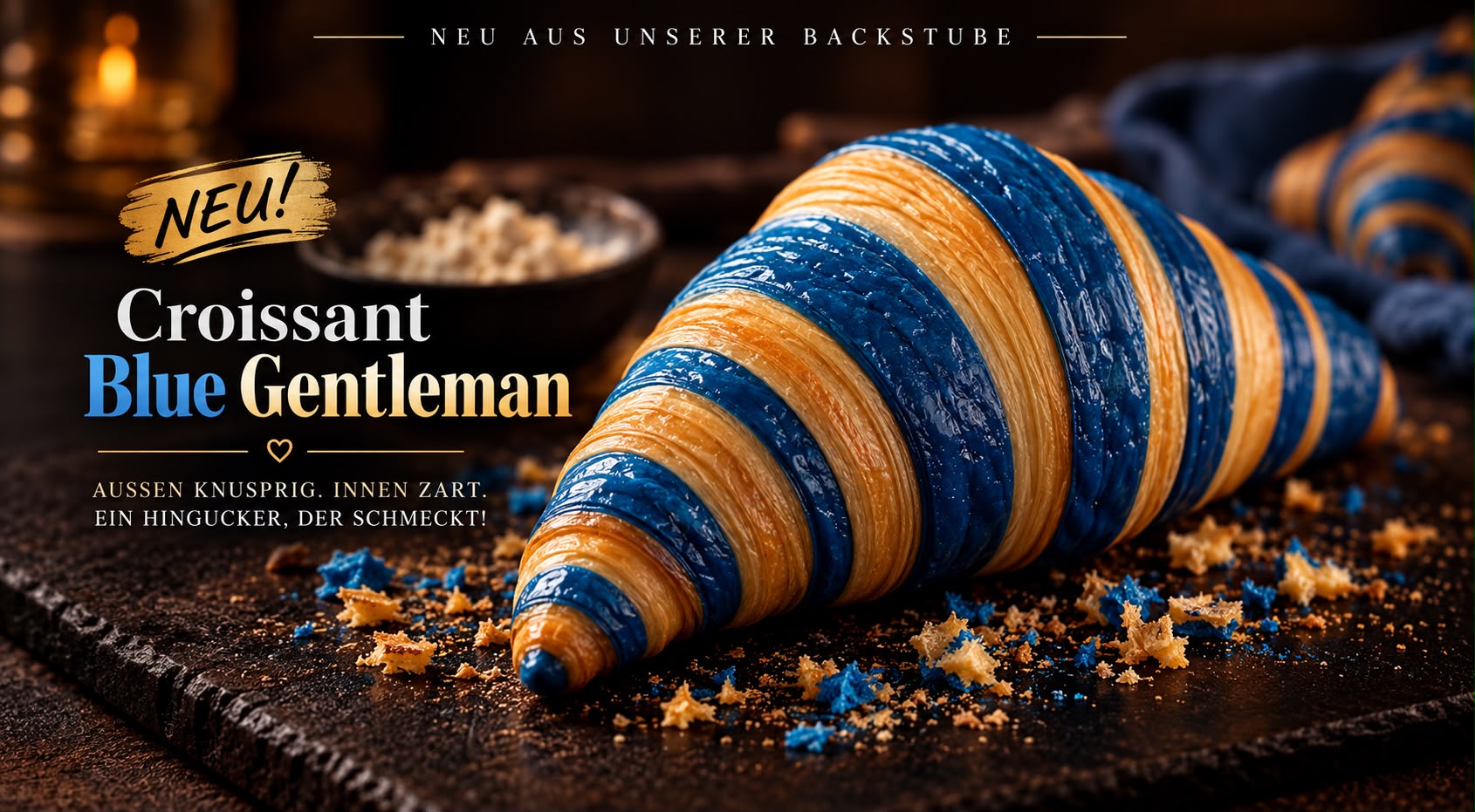 Croissant Blue Gentleman