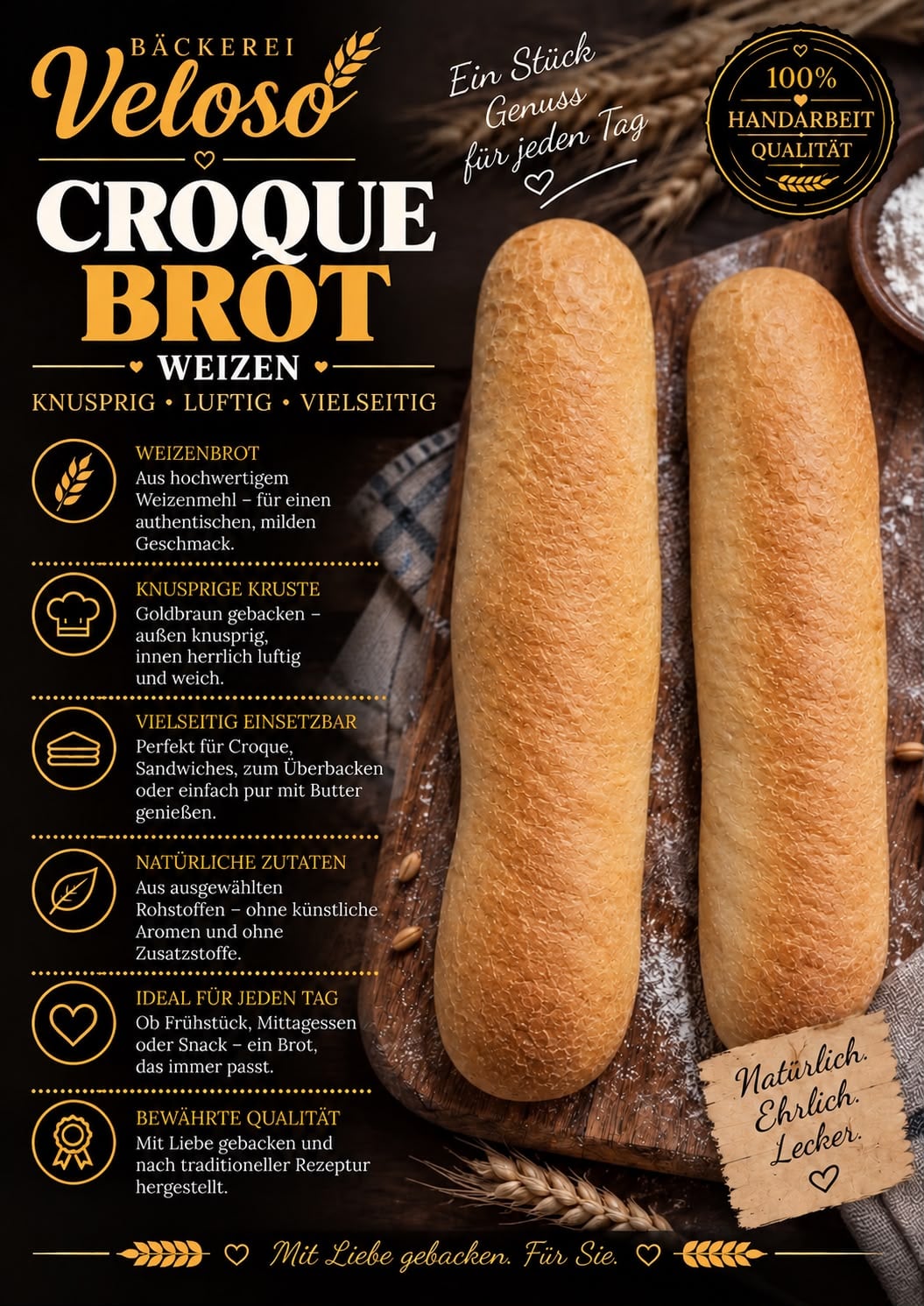 Croque Brot von Bäckerei Veloso